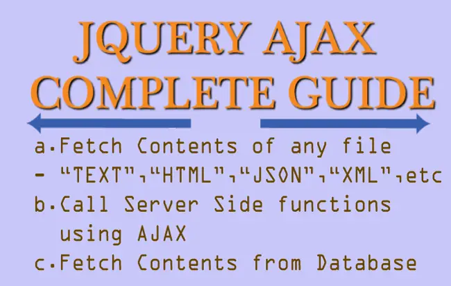 The Revelation jQuery AJAX method with 7 Examples &
