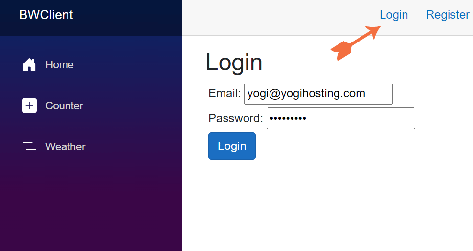 Blazor WASM Login